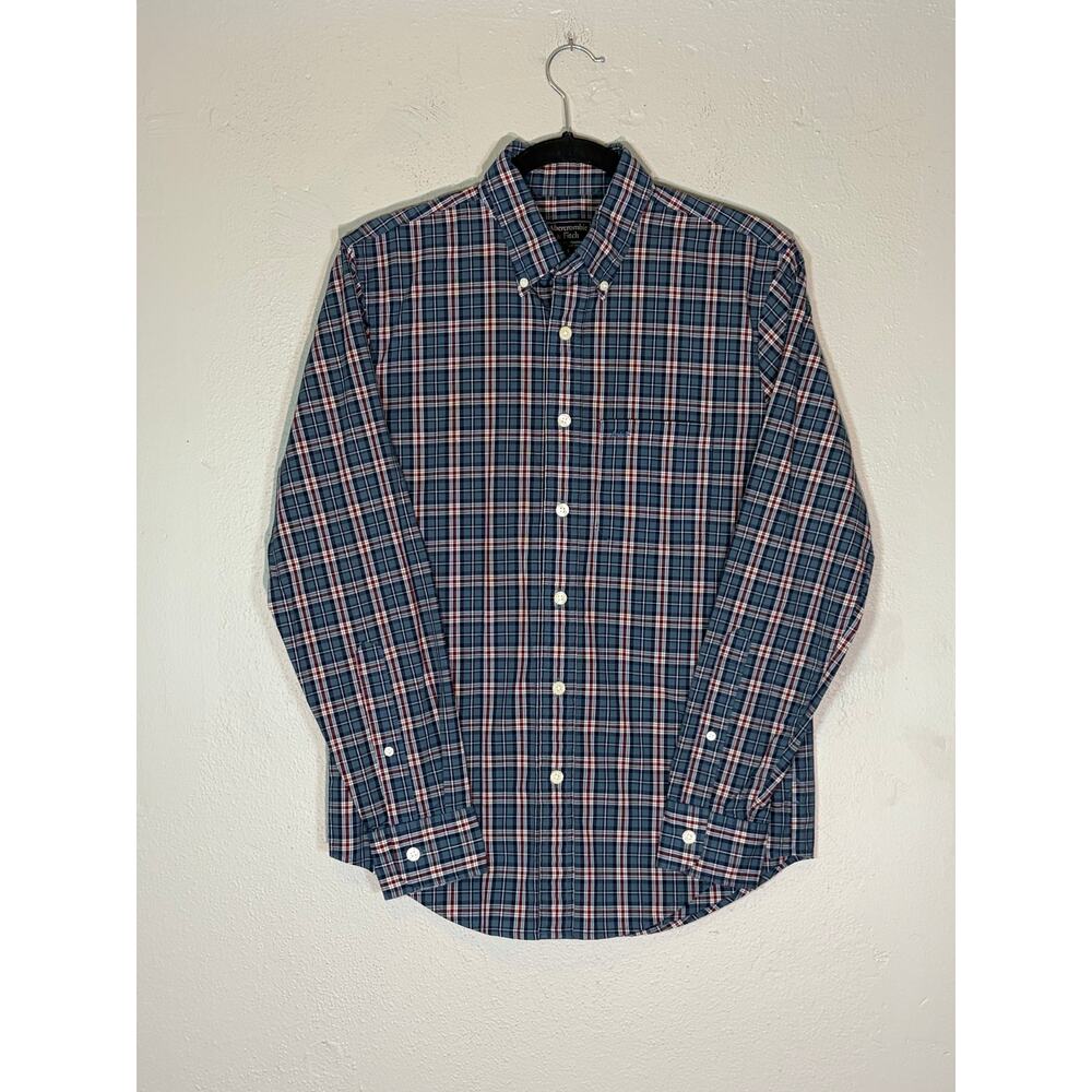 Abercrombie and Fitch, 2010 academia preppy‎ plaid button up shirt, Men's small